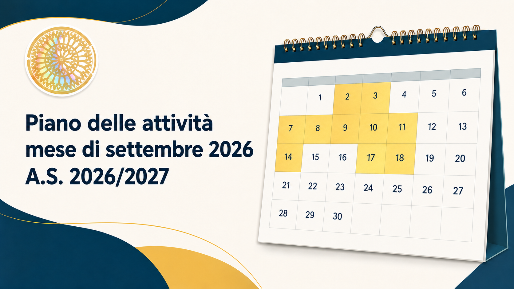 Piano delle attività di settembre 2026